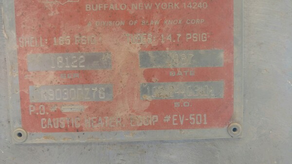 11.65 sq.ft. Buflovak/Blaw Knox, Anhydrous Caustic Plant Evaporator/Drum Flaker, 126 lbs/hr. water - Image 9