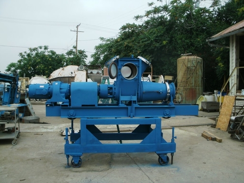 Bonnot, Extruder, Stainless Steel, jacketed, 15.5" diameter x 40" L, 24" x 24" x 32" deep trough, 4.5" - Image 1