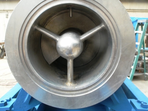 Bonnot, Extruder, Stainless Steel, jacketed, 15.5" diameter x 40" L, 24" x 24" x 32" deep trough, 4.5" - Image 5