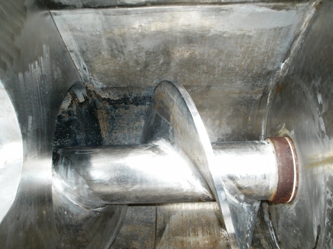 Bonnot, Extruder, Stainless Steel, jacketed, 15.5" diameter x 40" L, 24" x 24" x 32" deep trough, 4.5" - Image 6