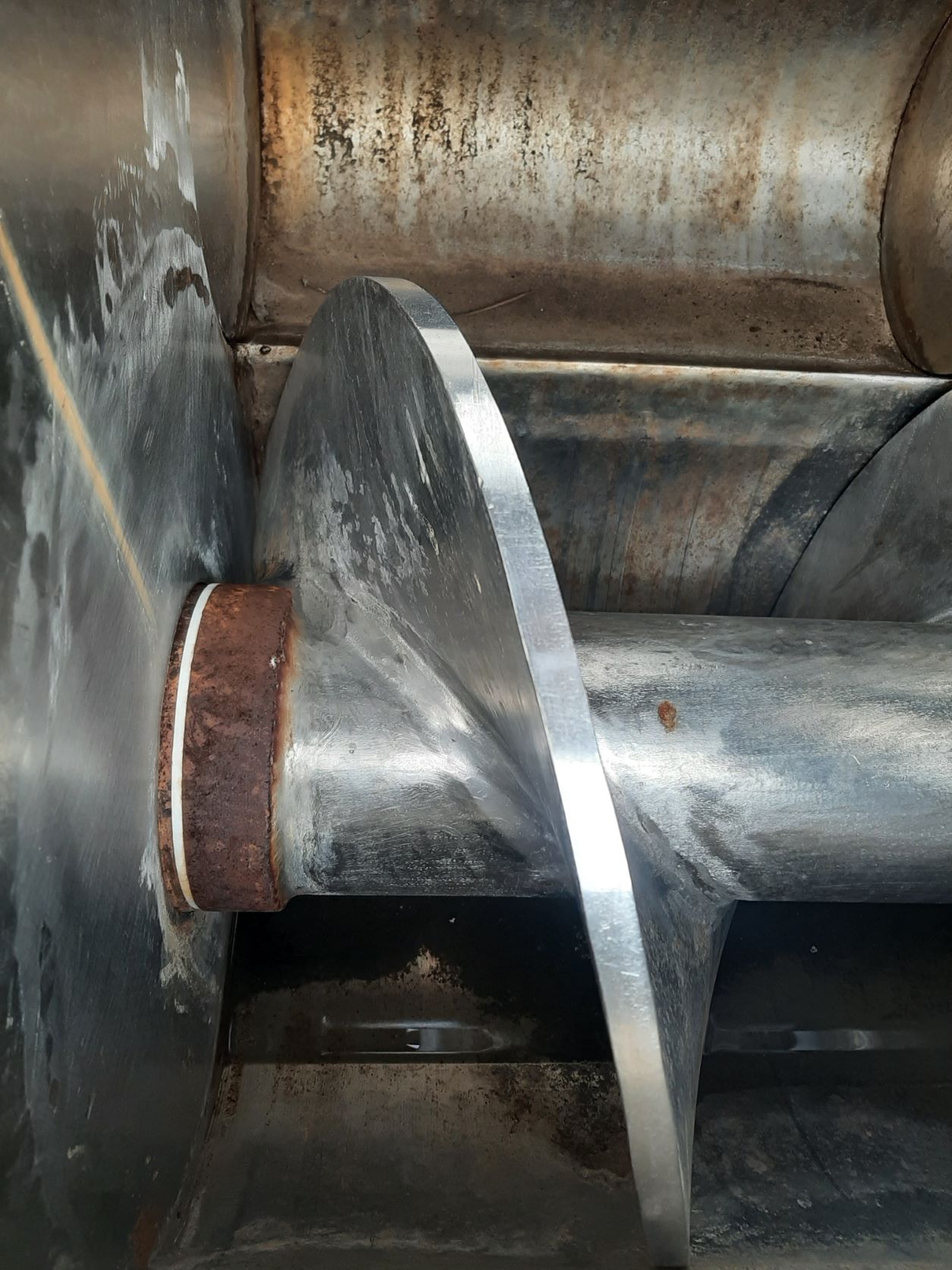 Bonnot, Extruder, Stainless Steel, jacketed, 15.5" diameter x 40" L, 24" x 24" x 32" deep trough, 4.5" - Image 8