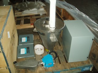 6" wide, Schenk #Solids-Flow-4000 Series, Vibratory Feeder, Stainless Steel, 1 cu.ft. Hopper, electromagnetic - Image 1