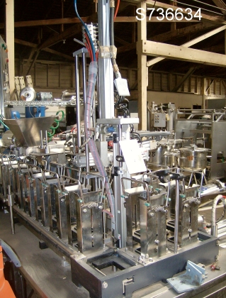 Continuous Bag Filler, 15 stations, Stainless Steel, 3-3/8" x 2-3/16" hopper, 3" x 4-1/4" x10" tall bags - Image 1
