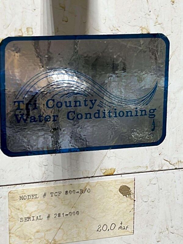 Tri County #TCF-800-R/O, water conditioning system, S/N 281-000 - Image 5