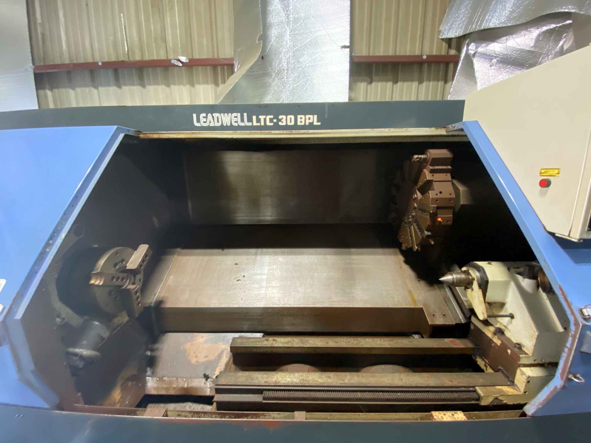 Leadwell #LTC-30BPL, Long Bed CNC Lathe, 25.6" swing, 12" chuck, 3" bar, 40" centers, Fanuc OT, 1999 - Image 2