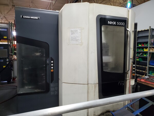 DMG, Mori #NHX-5000 CNC horizontal machining center, 40 automatic tool changer, 28.7" X, 28.7" Y, 31.5" Z - Image 1