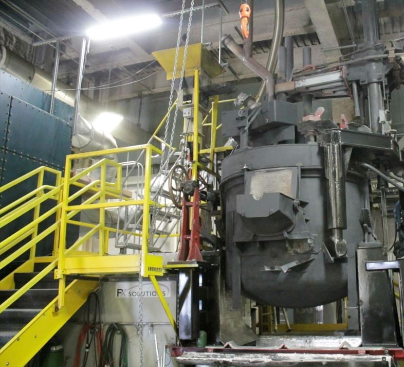 1 Ton, Electric Arc Specialties Furnace, tilting, 1000 KVA, 13800-215 V., complete turnkey system - MAKE AN - Image 1