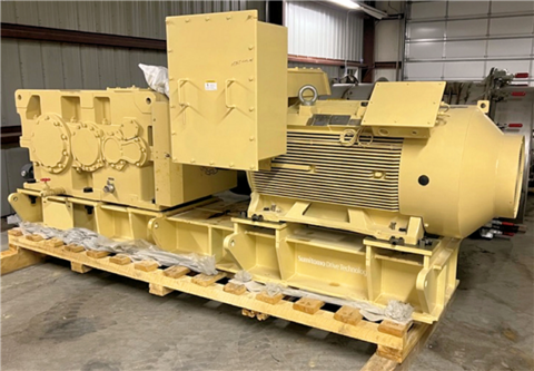 600 HP 1700 RPM Teco - Westinghouse, Frame 5810B, TEFC, w/gearbox, 4000 Volts - Image 1