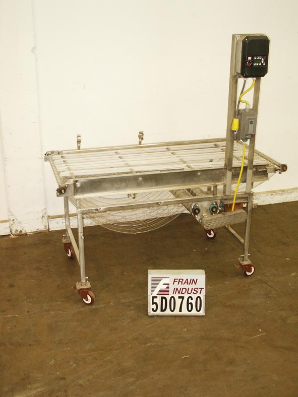 33" wide x 6.3' long, Stainless Steel mesh conveyor with vari-speed controls - Image 1