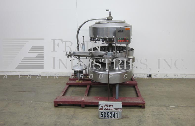 Fogg #Cemac-28-In/out, 28 head, Stainless Steel, gravity pressure filler, with centering guides, no bottle / - Image 1