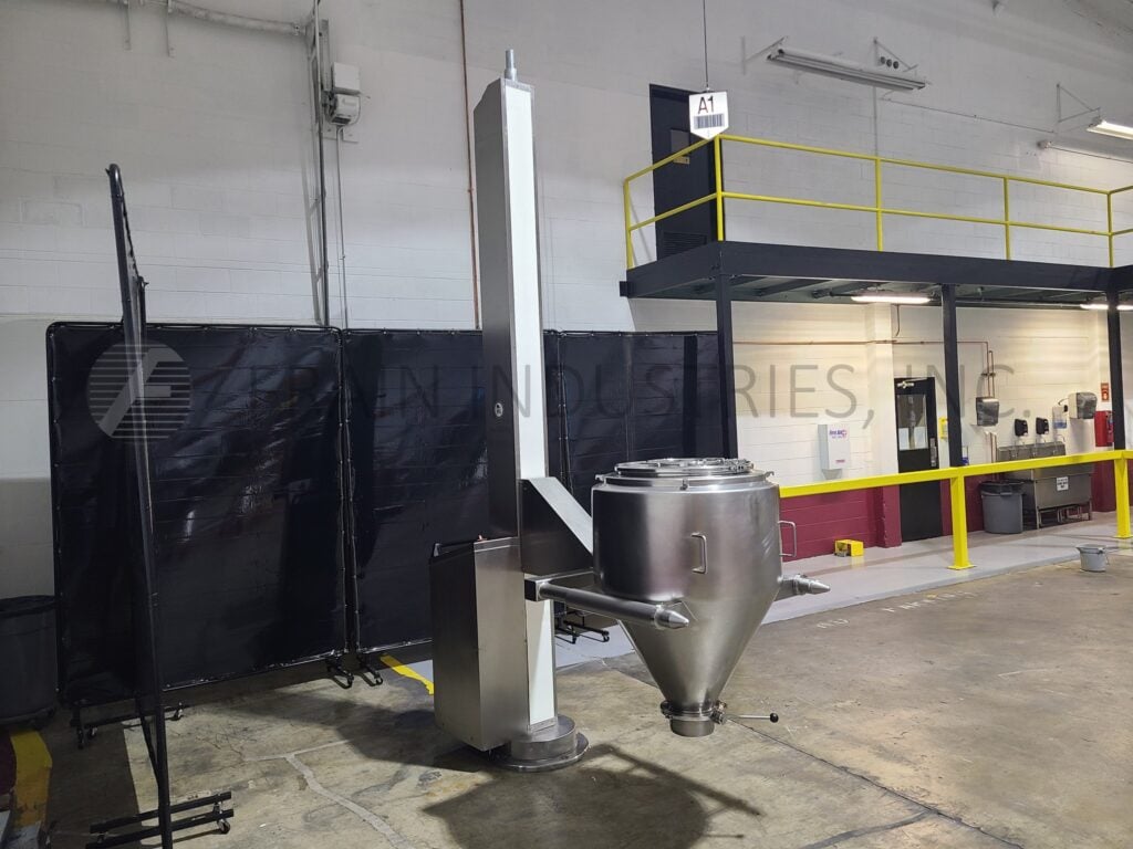 Rotating column tote lift, Bohle #HS800, 1763 lb. max weight, 2 prong fork - Image 3