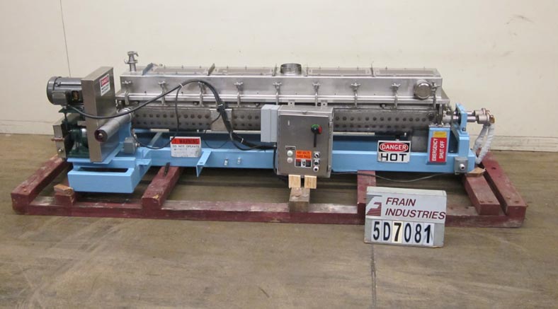 Komline Sanderson #B6D84, 3 cu.ft. 316 Stainless Steel horizontal mixer, dryer, heater, cooler, 96" L x 12" W - Image 1