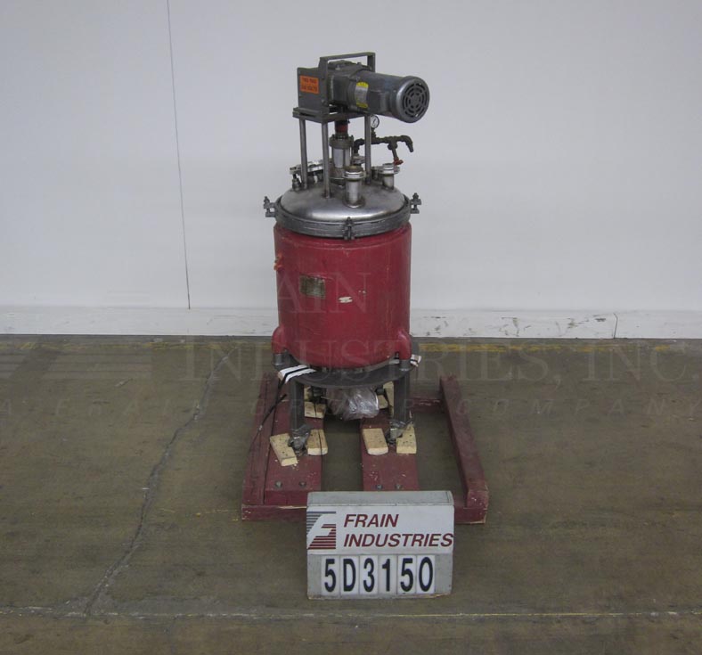 20 gallon Pfaudler Robbins Meyers Robbins Meyers, 316 Stainless Steel reactor, 20" dia. x 20" straight wall - Image 1