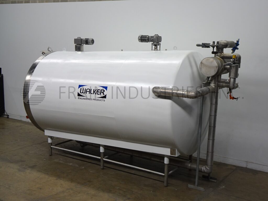 6000 gallon Walker #HHT, 316L Stainless Steel horizontal jacketed processing tank, 106" dia. x 180" straight - Image 5