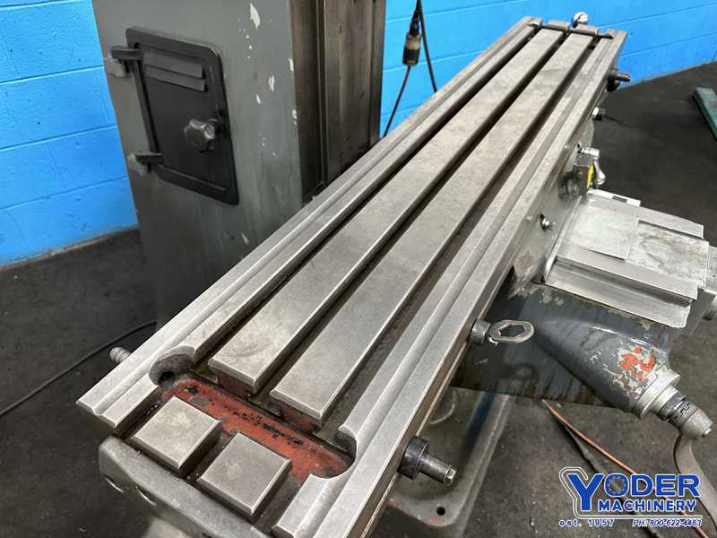 Atlas / Clausing #2VSO8, ram type vertical mill, 9" x49" table, 2 HP, digital read out, one shot lube, #77243 - Image 4