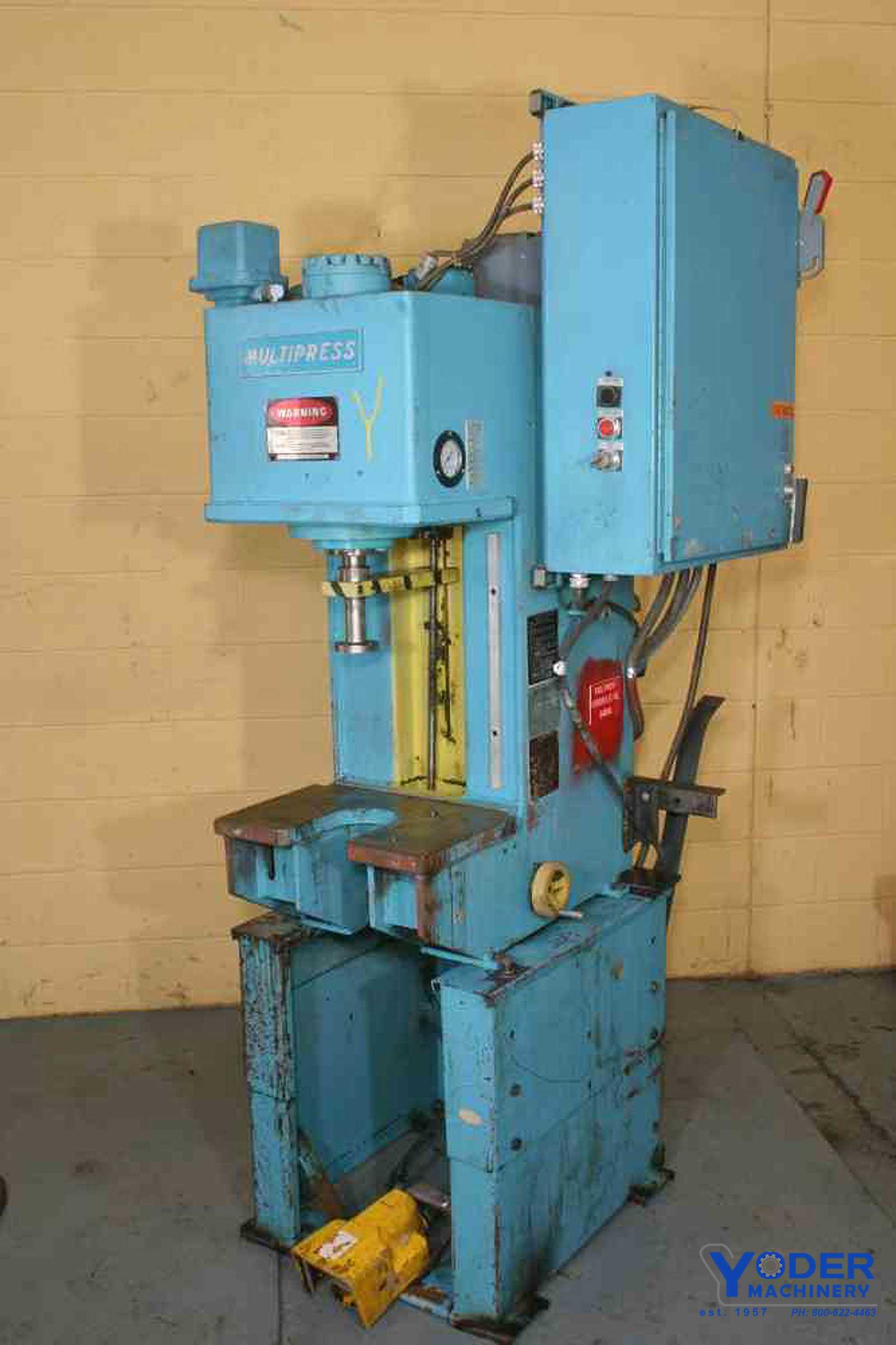 3 Ton, Denison Multipress #WR-37M-C304FS1/C280D/C262E, hydraulic C-frame press, 10" stroke, 15" daylight - Image 6