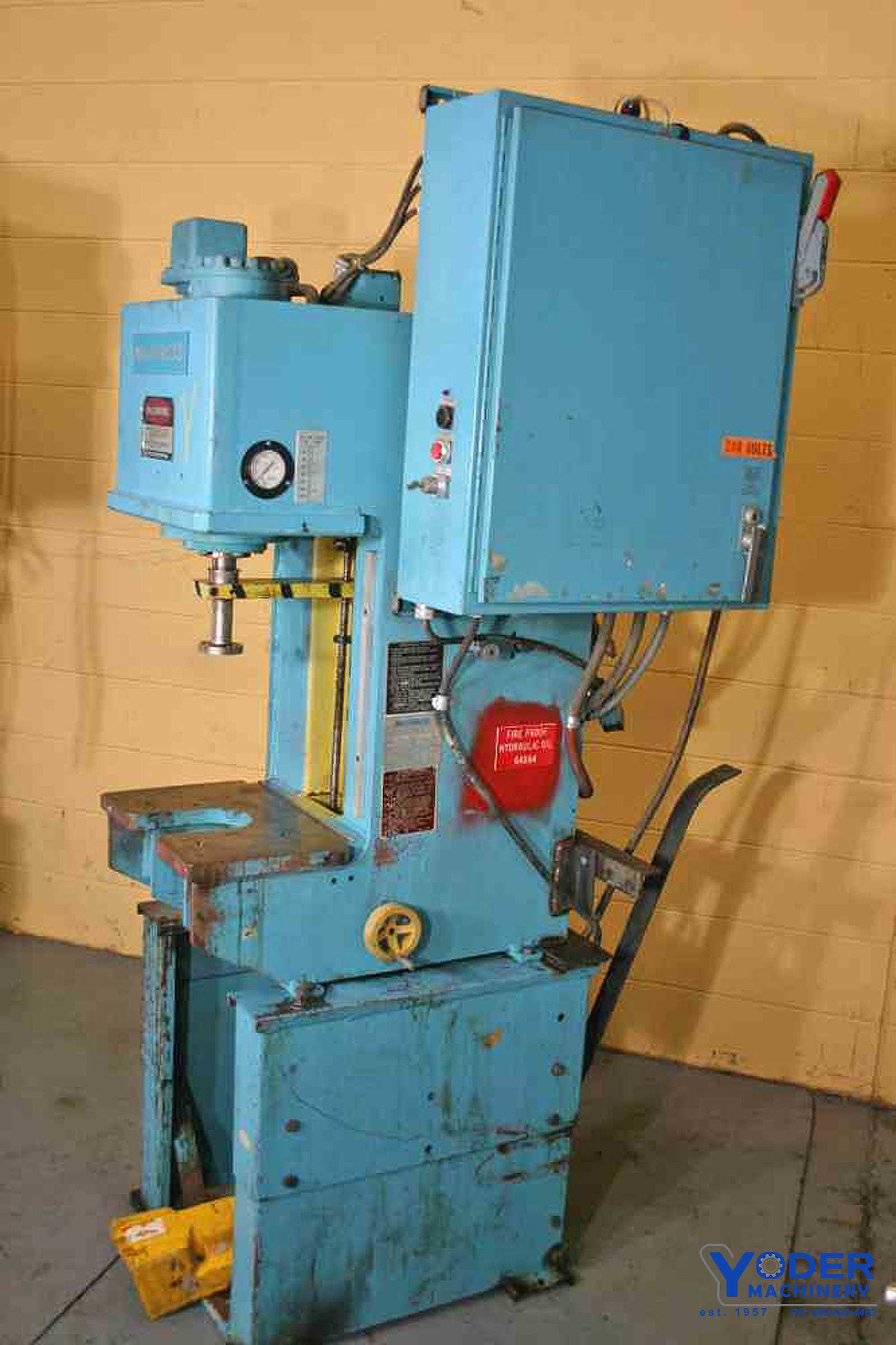 3 Ton, Denison Multipress #WR-37M-C304FS1/C280D/C262E, hydraulic C-frame press, 10" stroke, 15" daylight - Image 9