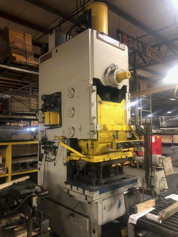 150 Ton, Niagara #E150, OBI press, 6" stroke, 20.5" Shut Height, 6" ram adj., 50" x30"bed, 40 SPM, air clutch - Image 1