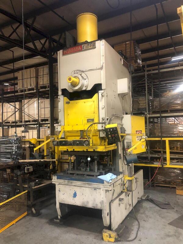 150 Ton, Niagara #E150, OBI press, 6" stroke, 20.5" Shut Height, 6" ram adj., 50" x30"bed, 40 SPM, air clutch - Image 8