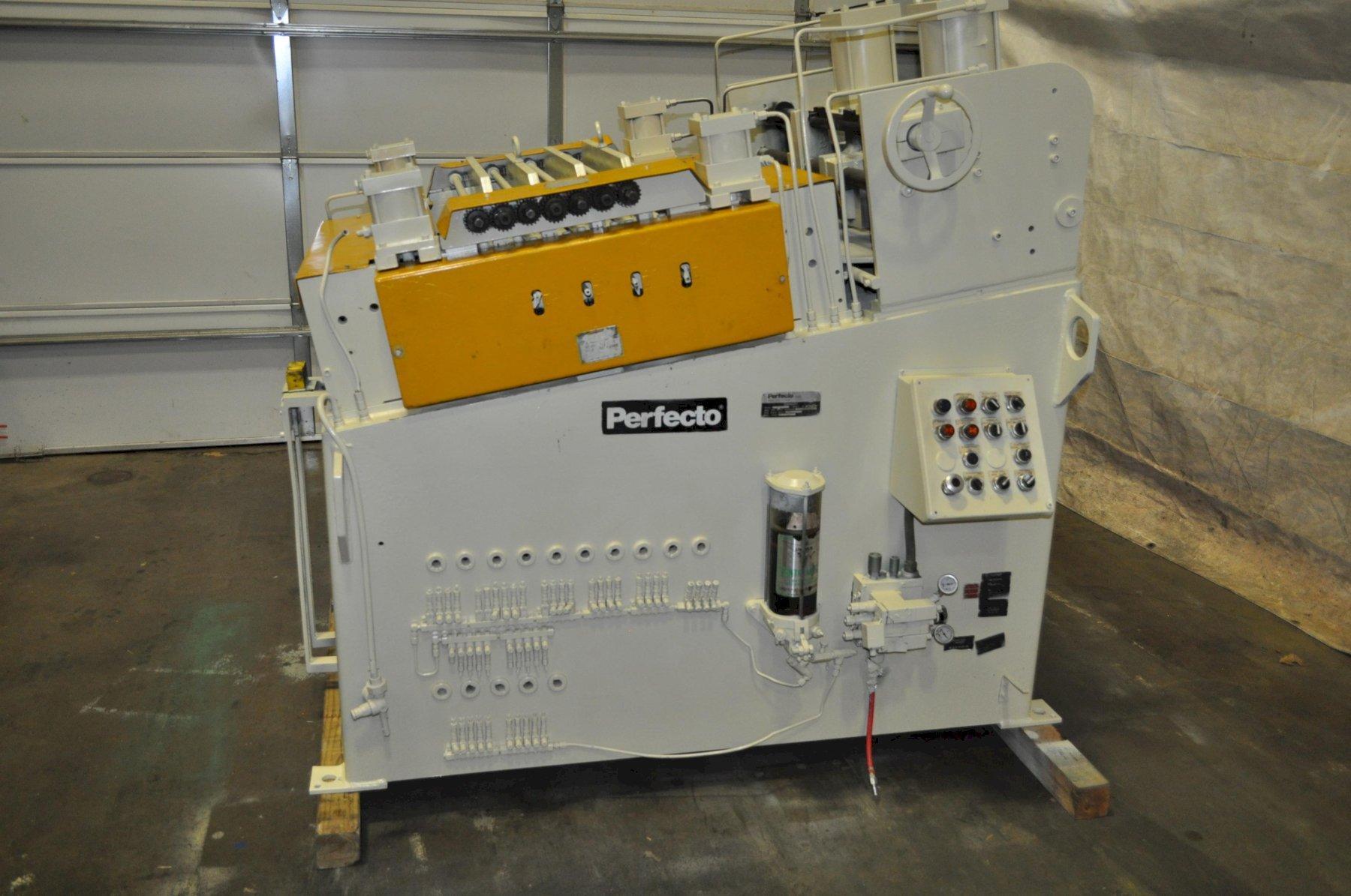 30" x .125" Perfecto #28-30-9, 9-roll straightener, 200 FPM, entry & exit pinch rolls w/ air lift - Image 1