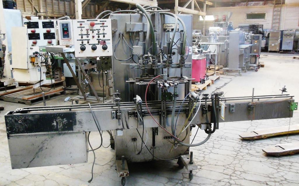 Filamatic #CVKM-300-1, Piston Filler, (4) pistons w/1000 centers or 1 liter capacity each, 460 V - Image 1