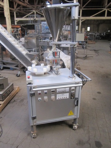 Yu Haw #P-206R, Powder Filling Rotary Filler, 6-Station, 15-30 pieces/min., w/cam table & bottle checking - Image 1