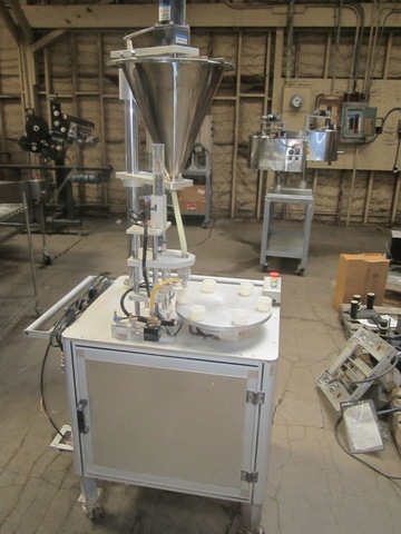 Yu Haw #P-206R, Powder Filling Rotary Filler, 6-Station, 15-30 pieces/min., w/cam table & bottle checking - Image 3