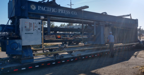 59" Pacific Filter Filter #1500N232B-130/260BRACBS, Plate Filter Press, (67) 3" thick plates, 1" recess, 5400 - Image 3