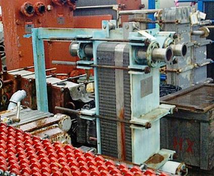 312 sq.ft., APV, SR35-T, plate type heat exchanger, (52) 15" x 44" Stainless Steel plates - Image 1