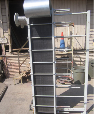 500 sq.ft., Polaris, S64G129, plate type heat exchanger, (64) 15" x 76" S/S plates, 150 psi @ 280°F - Image 1