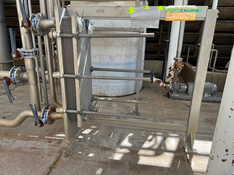 150 sq.ft., Cherry Burrell, 435-SBL, plate type heat exchanger, (31) 15" x 48" S/S plates, 150 psig, (3) - Image 1