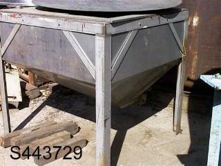 30 cu.ft. Hopper, surge bin, Stainless Steel, 4' x 4' x 16" straight side, 6.5" flanged discharge - Image 3