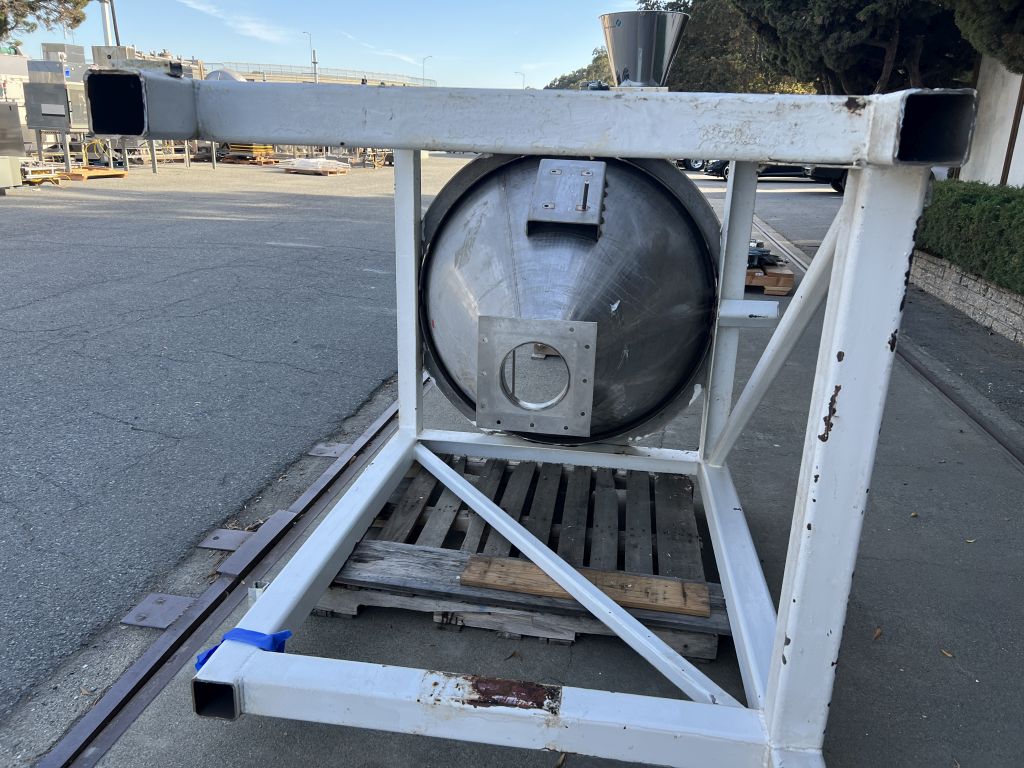 7.5 cu.ft. Conical Hopper, Stainless Steel, 42" inside diameter x 46" deep, 6.5" diameter Flanged discharge - Image 2