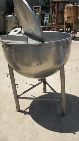 80 gallon Jacketed Kettle, Stainless Steel, 38" diameter x 21" deep Bowl, 2" center bottom discharge, (3) - Image 4
