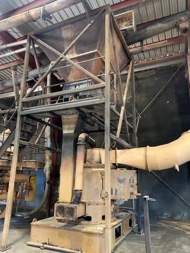IPEC #7000, Attrition Mill/Air Swept Mill, Carbon Steel, 72" diameter x 76" H milling chamber, 4" diameter - Image 7