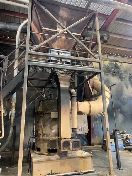 IPEC #7000, Attrition Mill/Air Swept Mill, Carbon Steel, 72" diameter x 76" H milling chamber, 4" diameter - Image 8