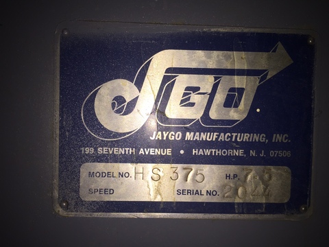 Jaygo #HS-375, Dispersion Mixer, 2" shaft, 7 HP, 230/460 V - Image 6