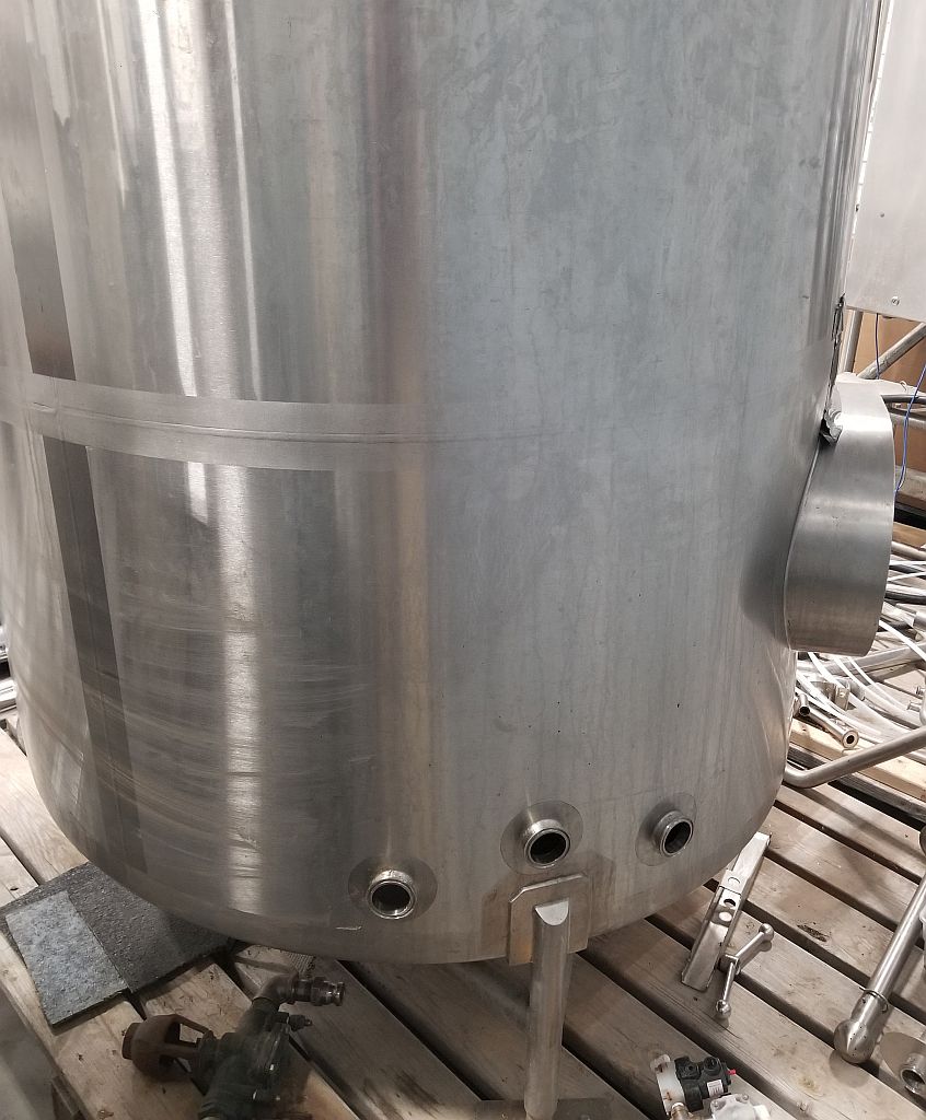 600 gallon Sanitary Process Solutions, Stainless steel vertical tank, CIP spray ball - Image 3