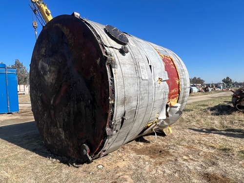 10000 gallon 144" diameter x 144" high, Carbon Steel Tank, flat bottom, dished top and insulated - Image 7