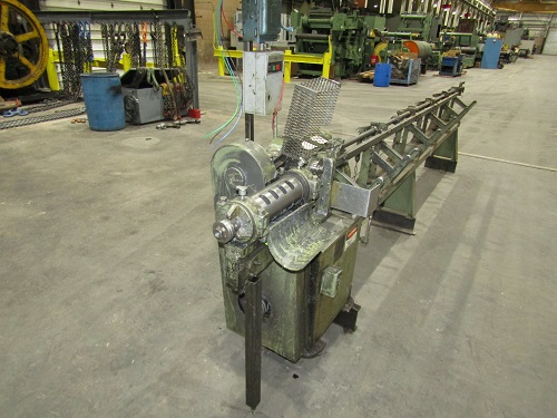 1/16" - 3/16" Shuster #1A, wire straighten & cut-off machine, 5-rotary die, 10' rack, 20-200 FPM - Image 2