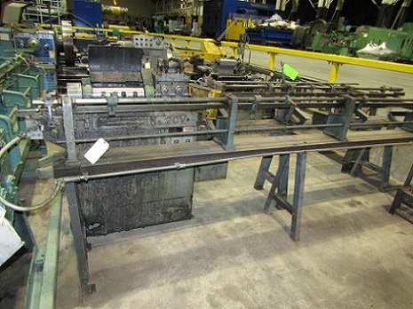 1/16" - 5/16" Lewis #2CV4, wire straigthen & cut-off machine, 5-rotary die head, 20' rack, 65-200 FPM - Image 1