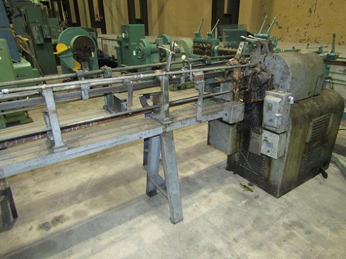 1/16" - 5/16" Lewis #2CV4, wire straigthen & cut-off machine, 5-rotary die head, 20' rack, 65-200 FPM - Image 4