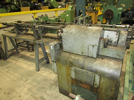 1/16" - 5/16" Lewis #2CV4, wire straigthen & cut-off machine, 5-rotary die head, 20' rack, 65-200 FPM - Image 5