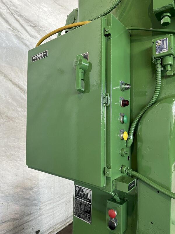 60 Ton, Minster #6, OBI Punch Press, 8" stroke, 17" Shut Height, 3" slide adj., 32" x 21" bed, 90 SPM - Image 7