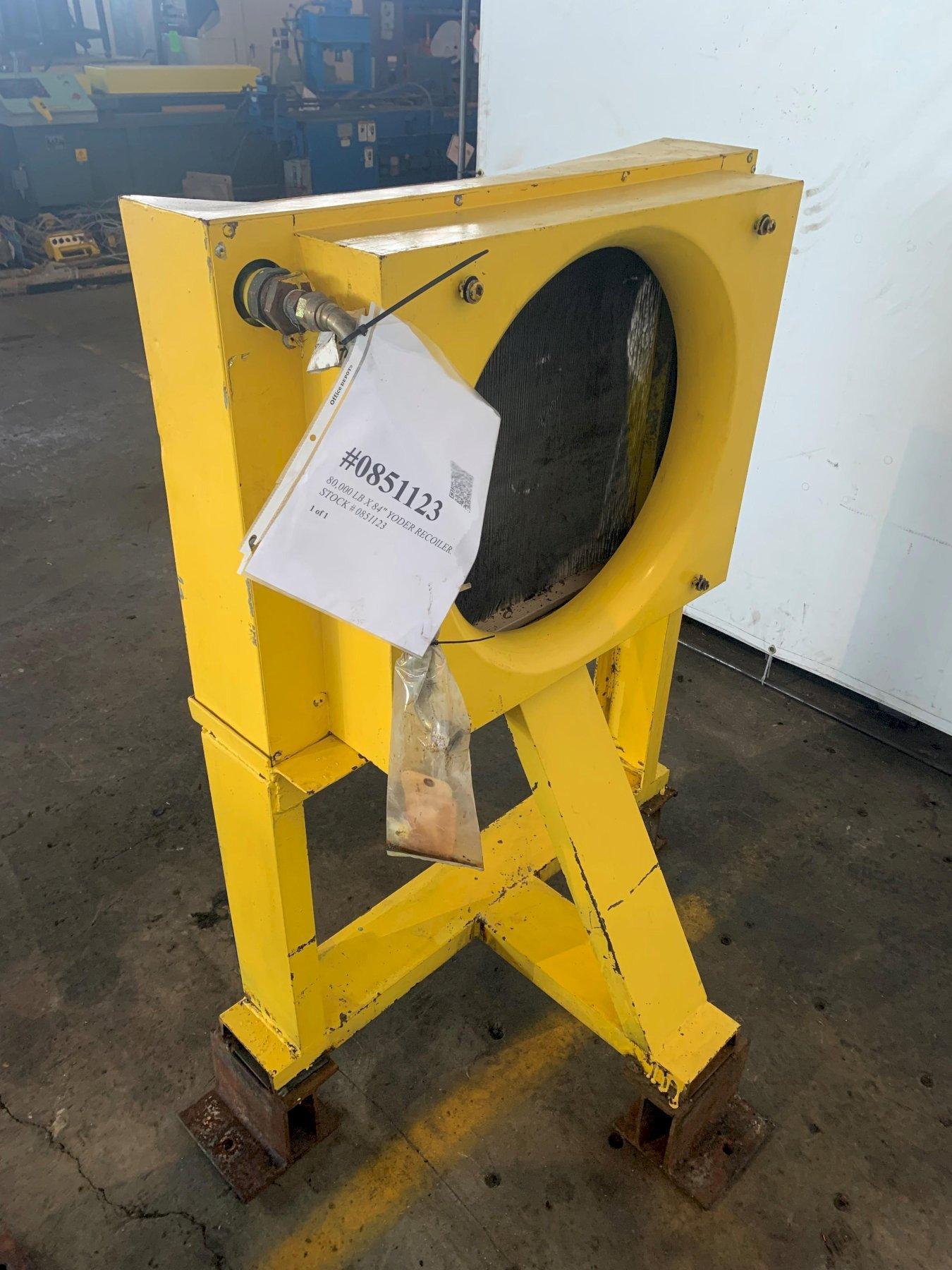 80000 lb. Yoder, recoiler, 84" width, 80" OD, 24" ID, hydraulic expansion & collapse, hydraulic gripper - Image 5