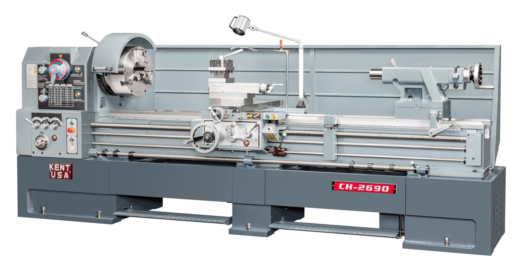 26" x 90"/120"/160" Kent USA #CH-26, precison engine lathe, 15 HP, 3-jaw 16" chuck, new - Image 1