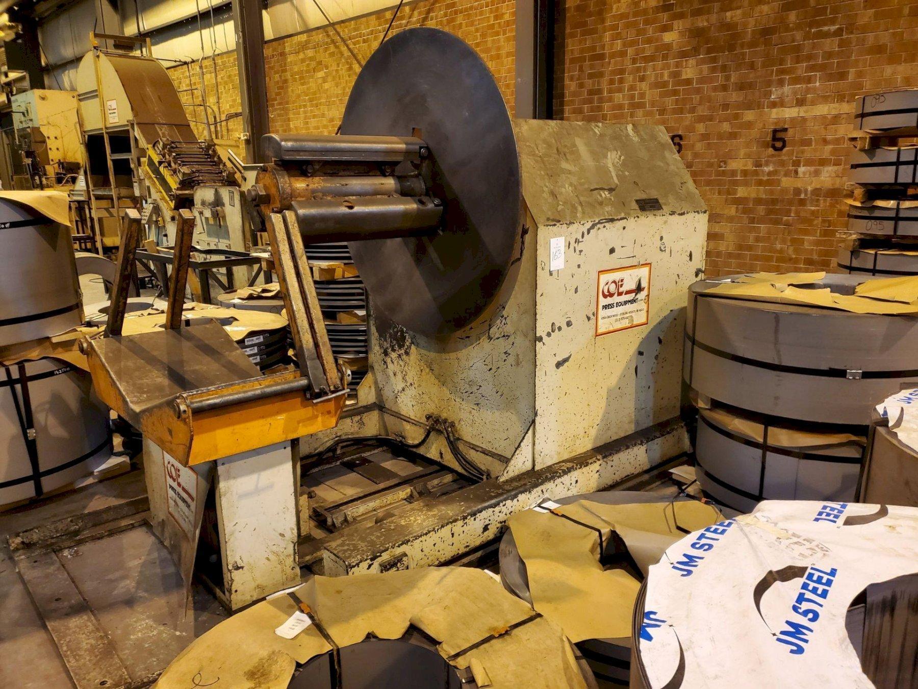 15000 lb. Coe Press Equipment, servo feed line, 24" x.250", uncoiler, straightener, servo feeder, #14197J - Image 1