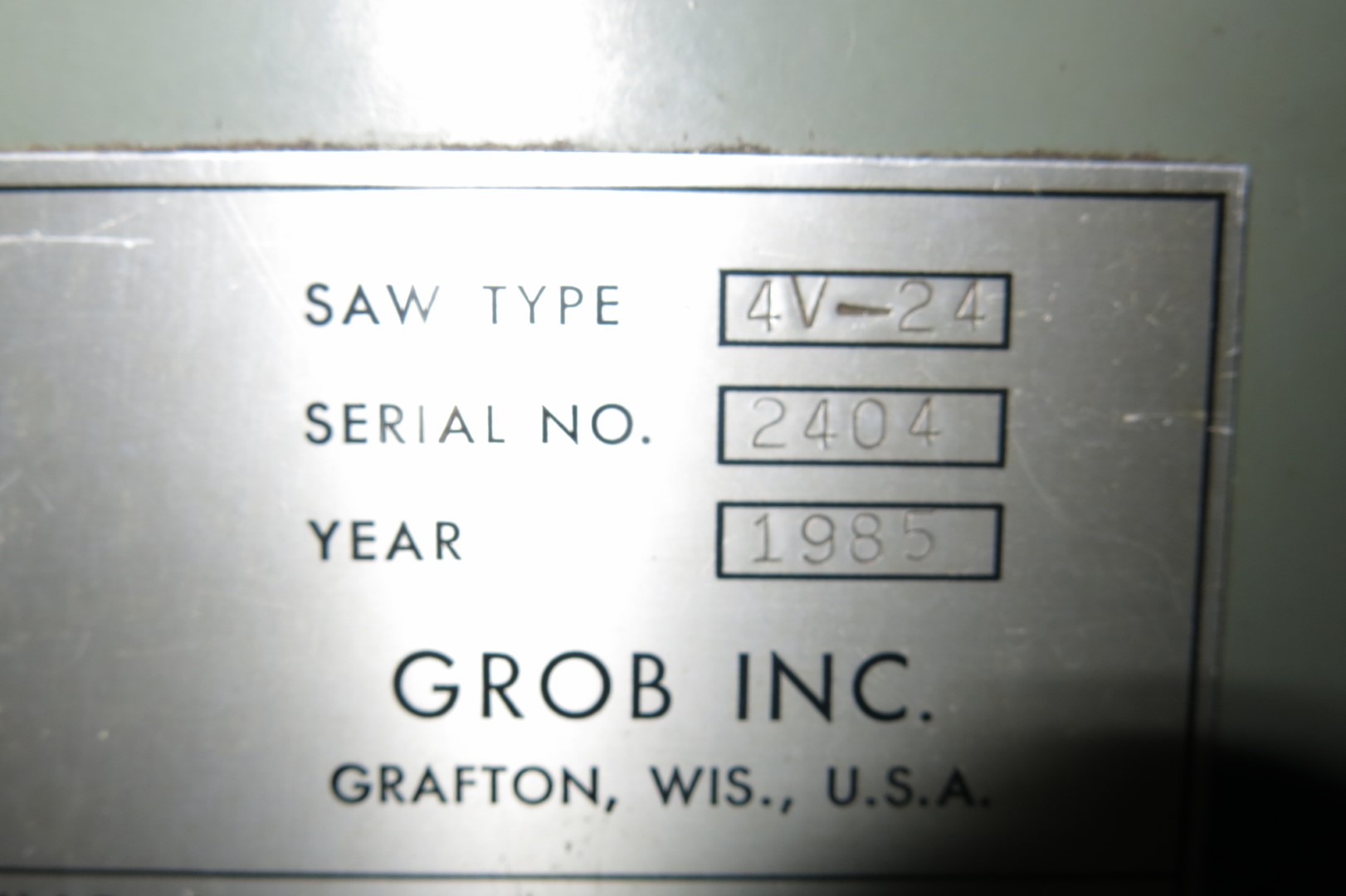 24" x 12" Grob #4V-24, vertical bandsaw - Image 4