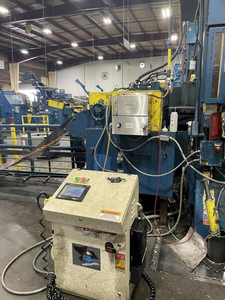 20000 lb. Coe Press Equipment, conventional servo coil feed line, 36" width,.125" thickness, 72" OD, 1999 - Image 8