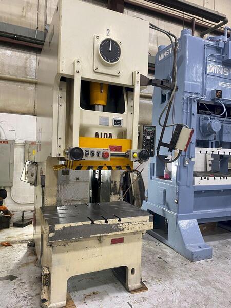 150 Ton, Aida #NC1-150(2), gap press C-frame, 7.87" stroke, 20" Shut Height, 3.93" adjustment, 2000 - Image 2